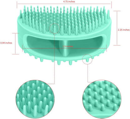 Dog Brush & Cat Brush, Soft Silicone Dog & Cat Grooming Brush, Pet Bath & Massage Brush for Cats and Dogs with Short or Long Hair, Cat Slicker Shedding Hair Brush Teal